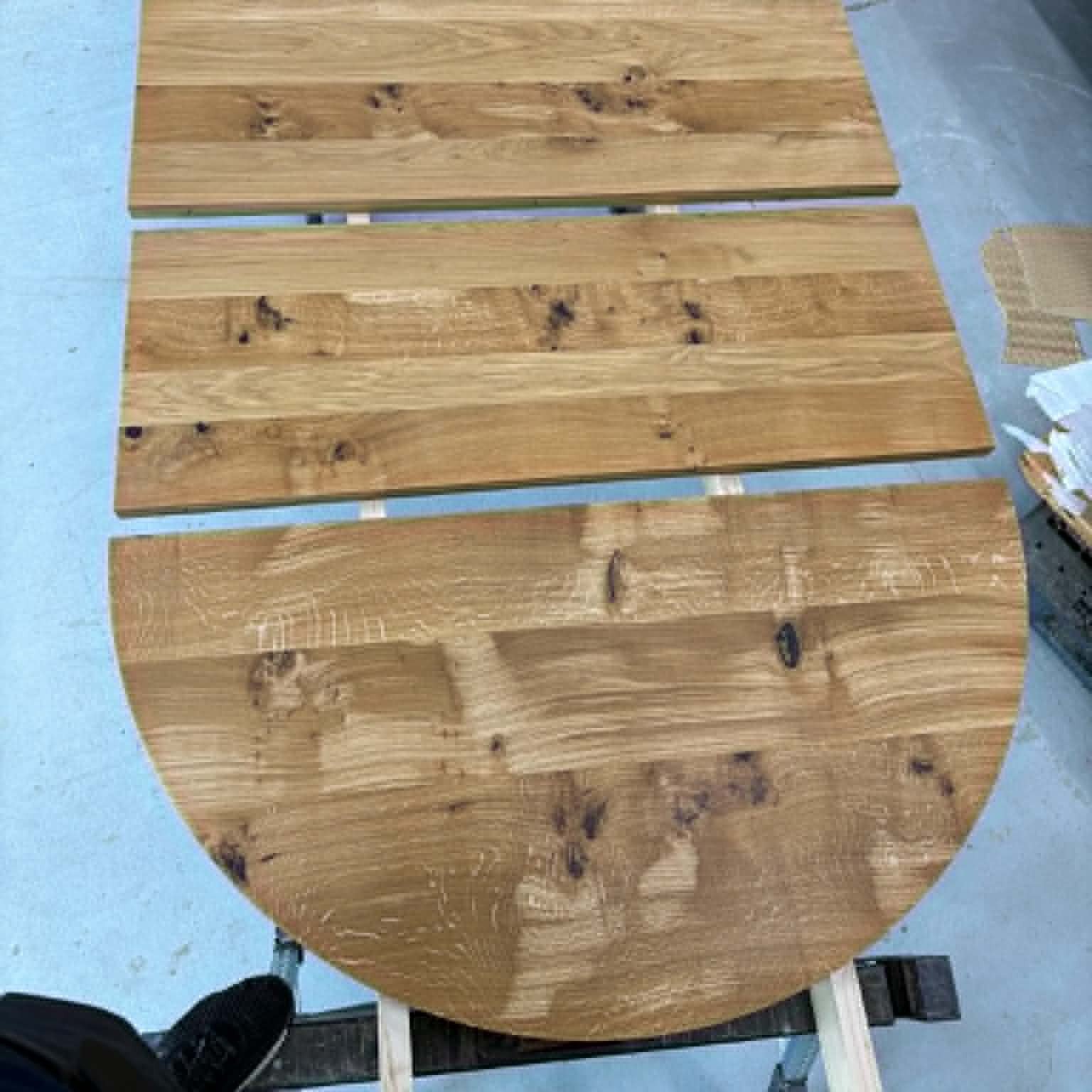 Nordisk Eg 140Ø + 2 stk tillægsplader (Lige kant)
