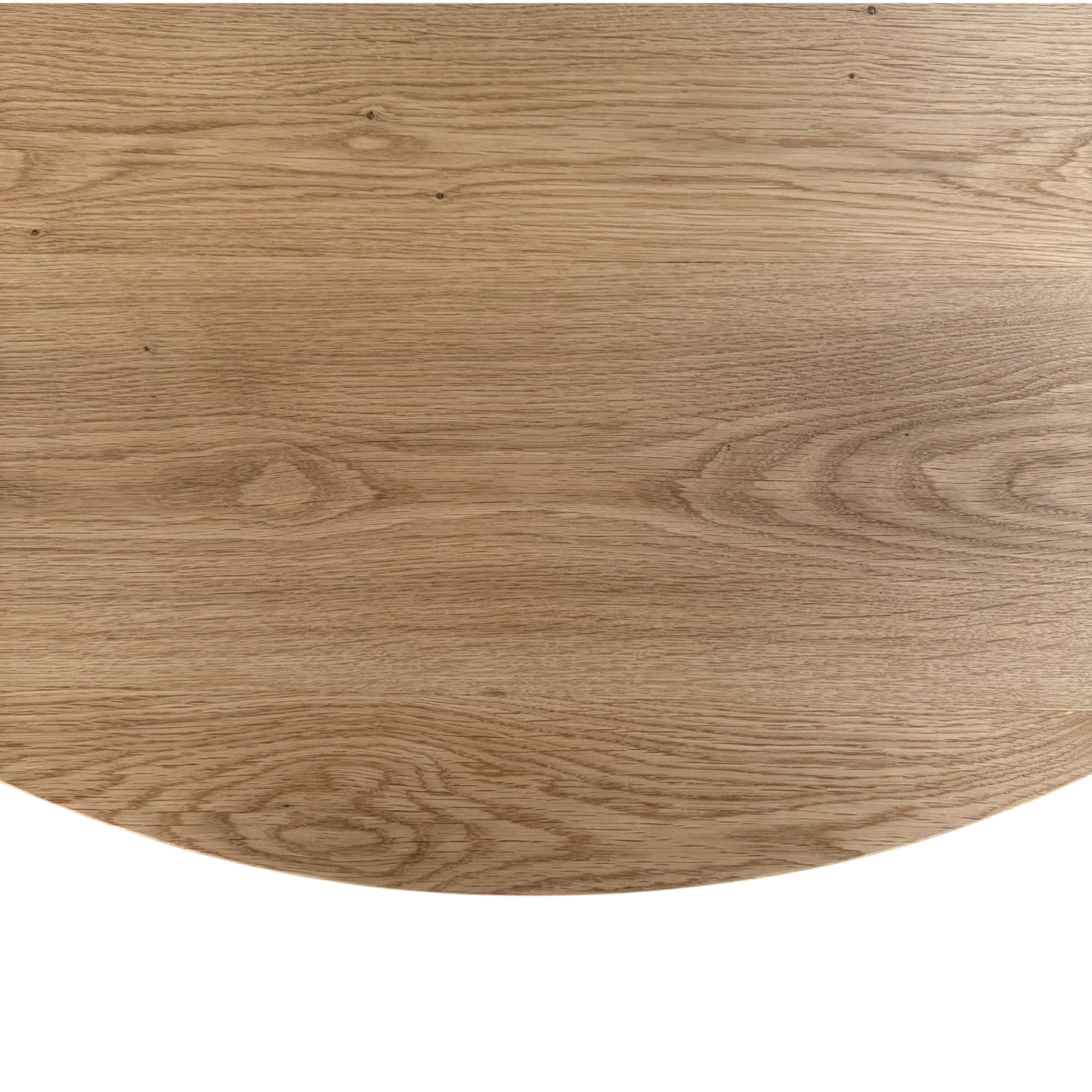 Rundt plankebord m. eg sokkelfod + (0-2 tillægsplader)